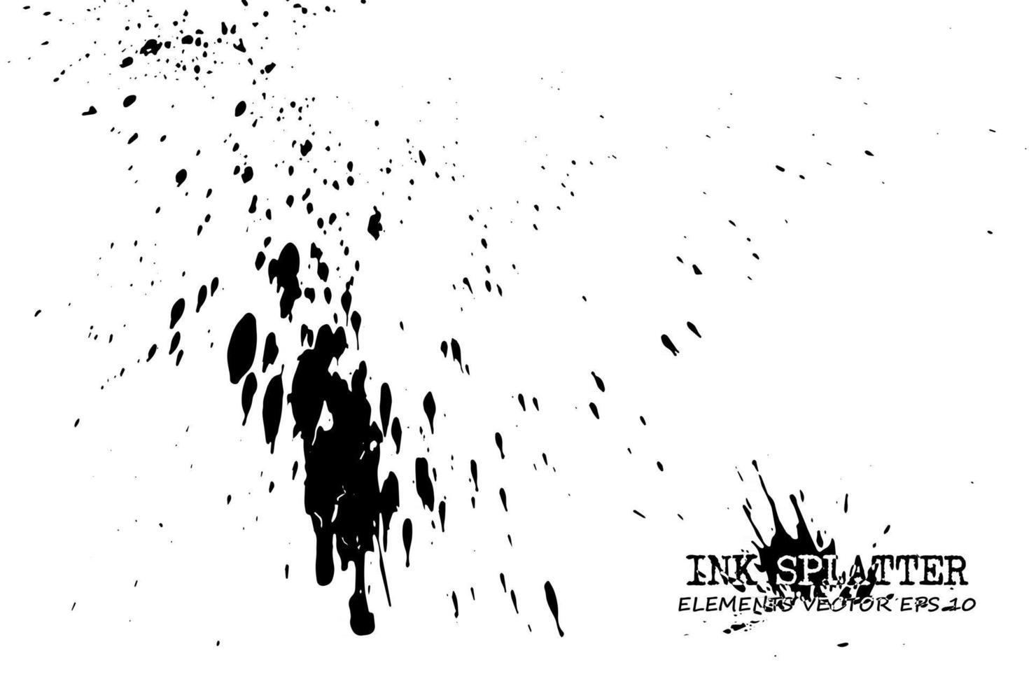 Ink splatter elements on white background  Vector