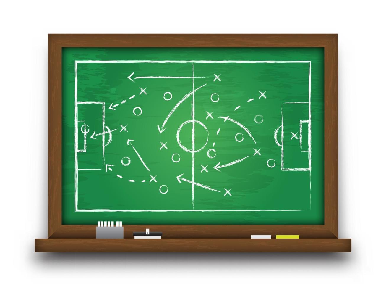 Soccer cup formation and tactic  Chalkboard with football game strategy   Vector for international world championship tournament 2018 concept