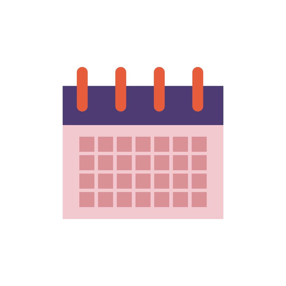 recordatorio de calendario estilo plano vector