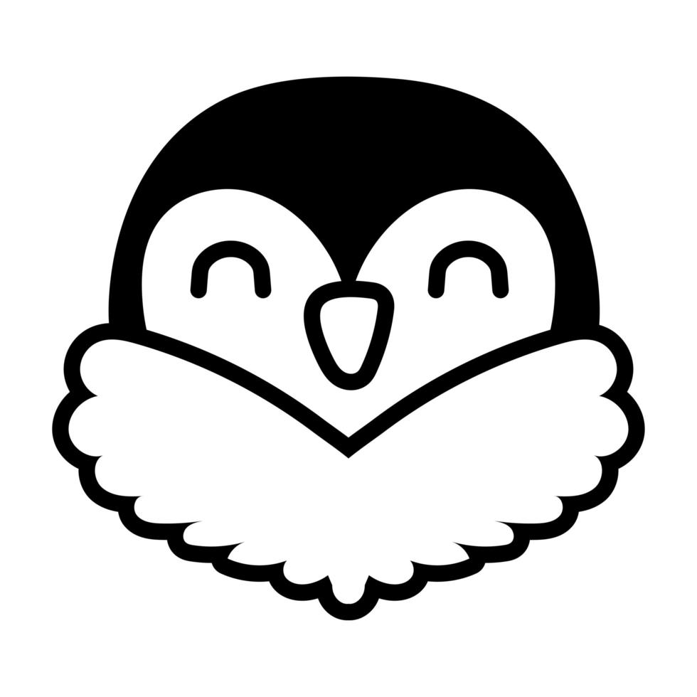 cute little sparrow bird line style vector