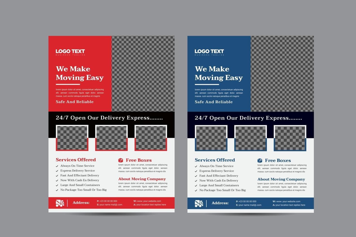 Delivery Service Flyer Design vector