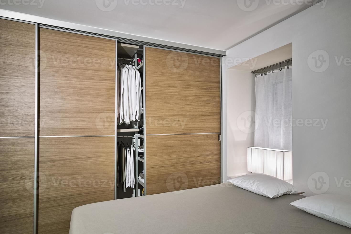 Interior shot of a modern bedroom photo