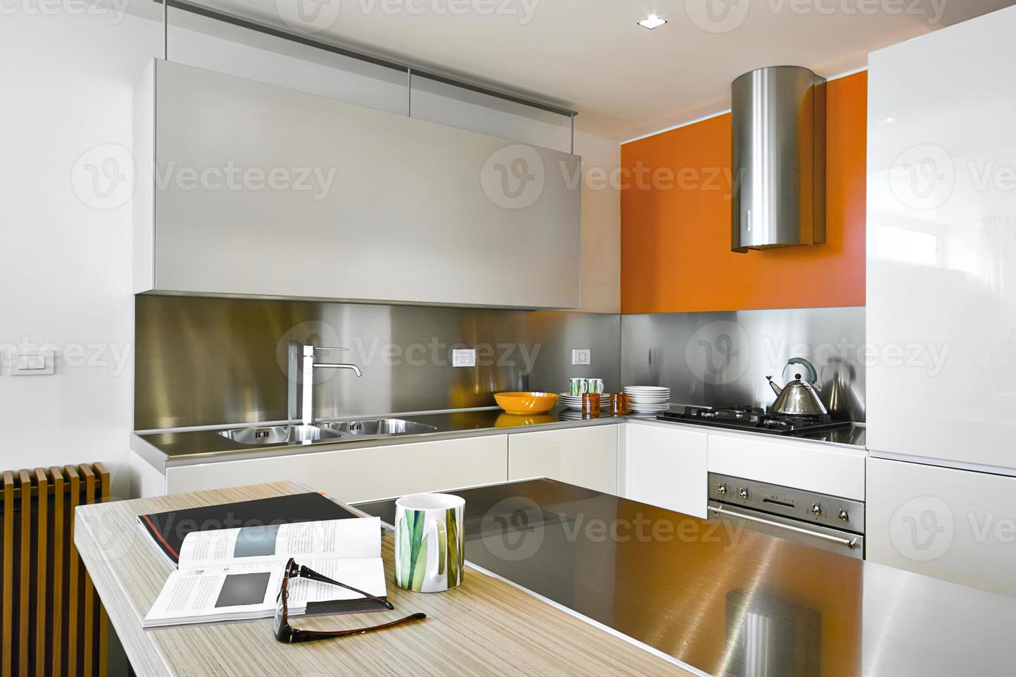 Interior shot of a modern kitchen photo
