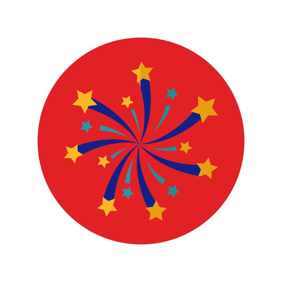 fireworks splash block and flat style vector