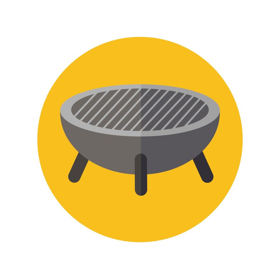 oven grill block and flat style vector