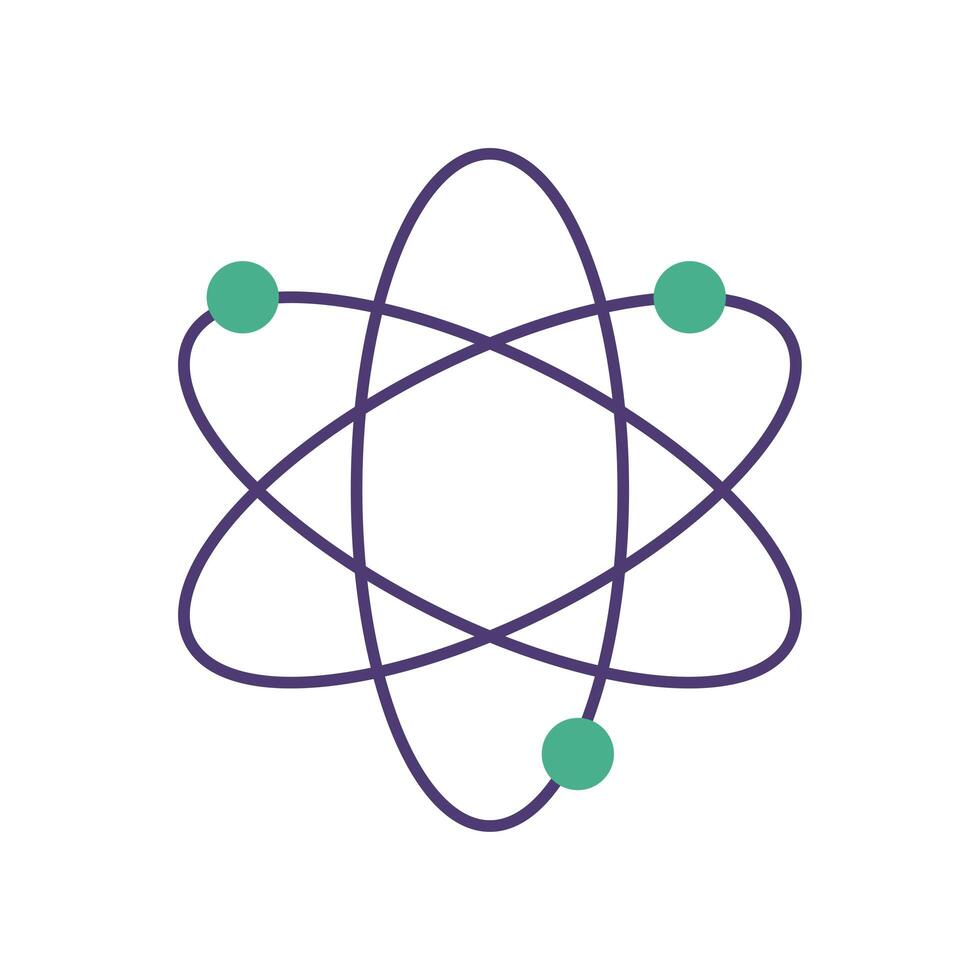 atom molecule science flat style vector