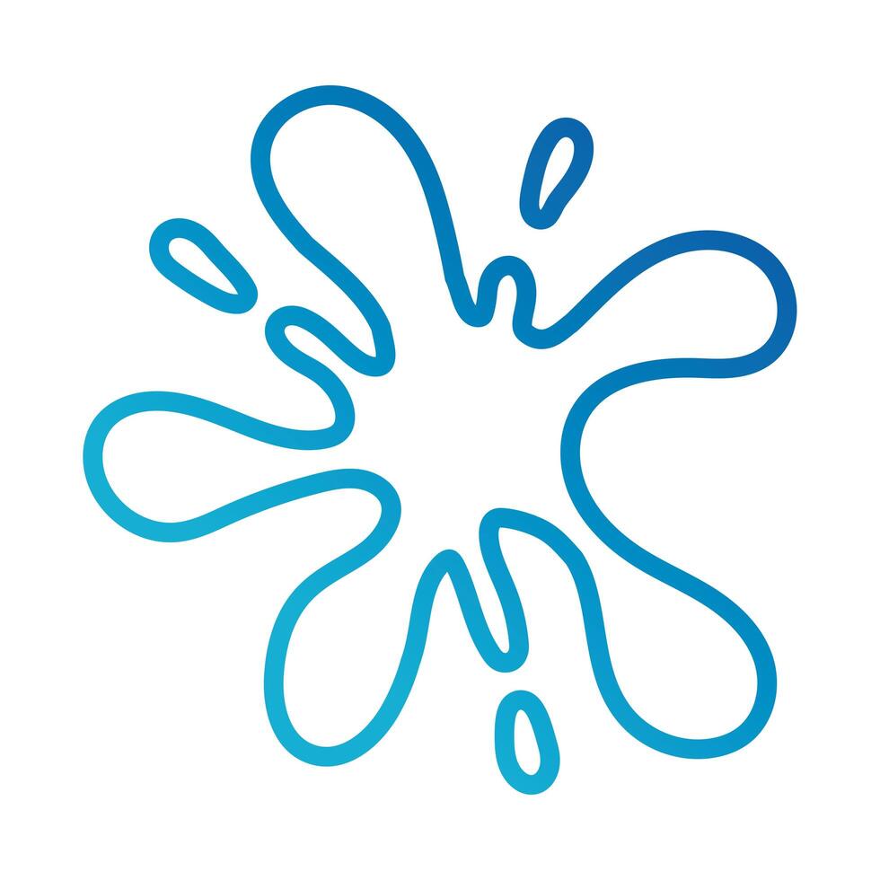 water ocean splash line gradient style icon vector