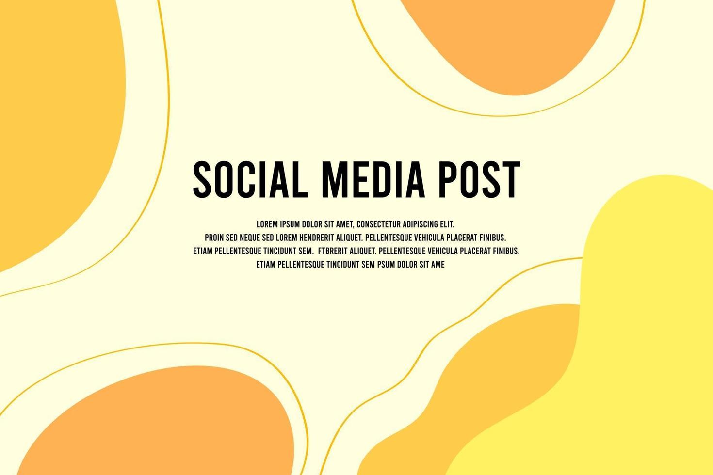 Trendy vector of minimal fluid organic shapes abstract background ideal for social media post