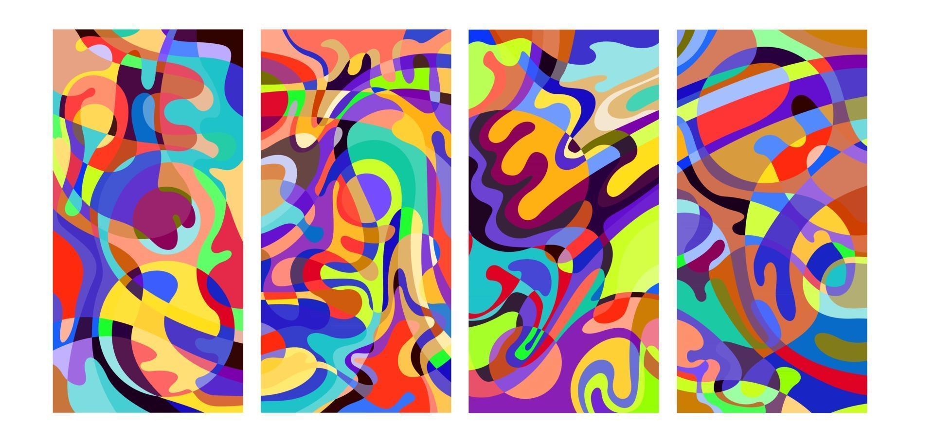 Vector colorful abstract psychedelic liquid and fluid background pattern