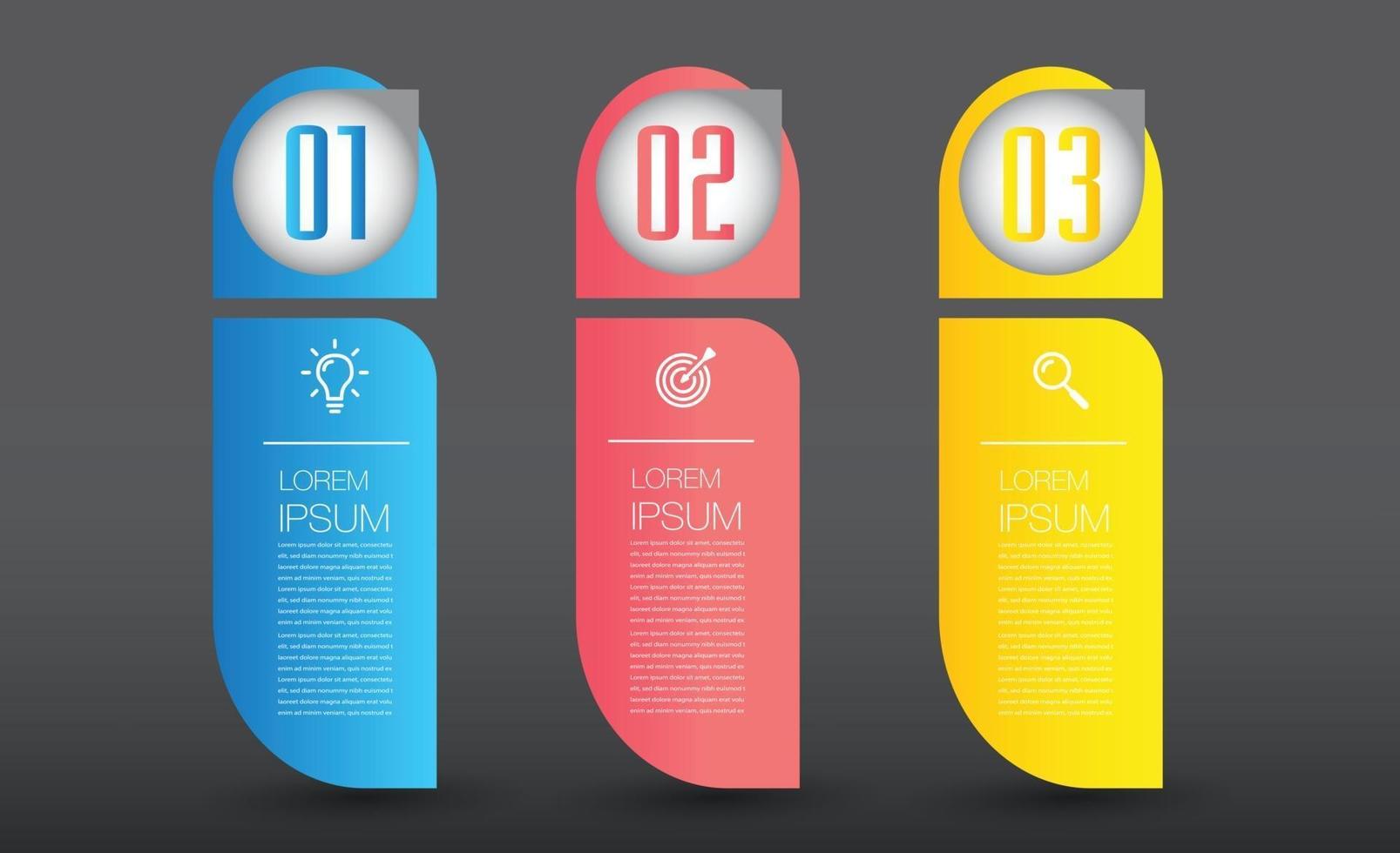 modern text box template banner Infographics vector