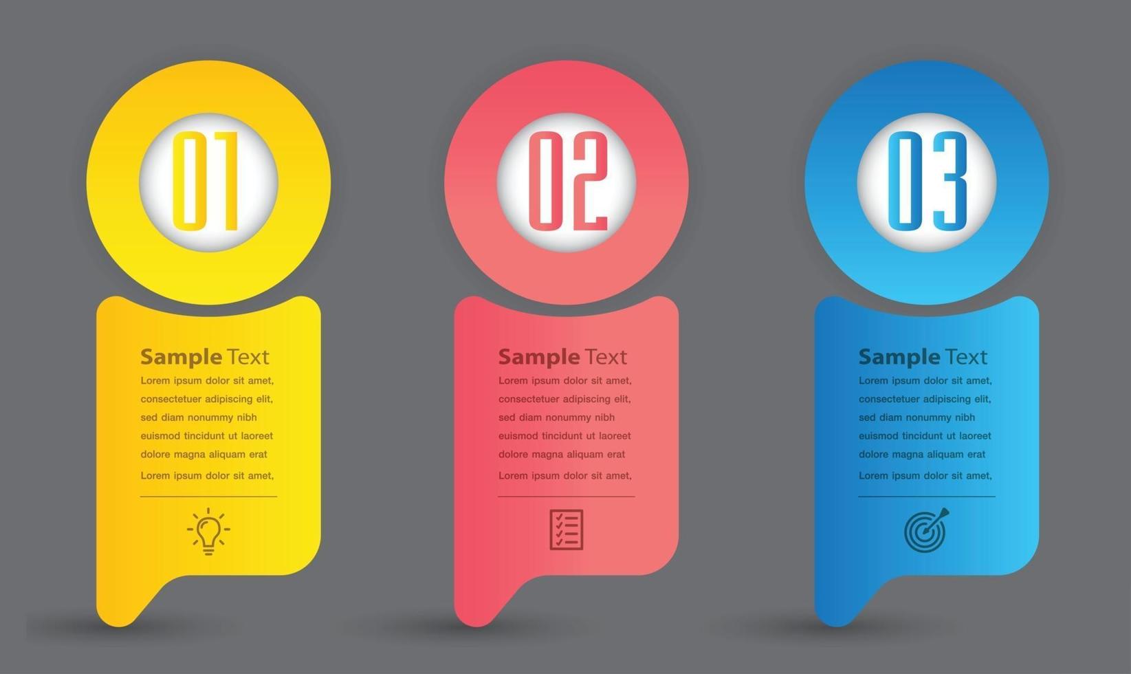 modern text box template banner Infographics vector