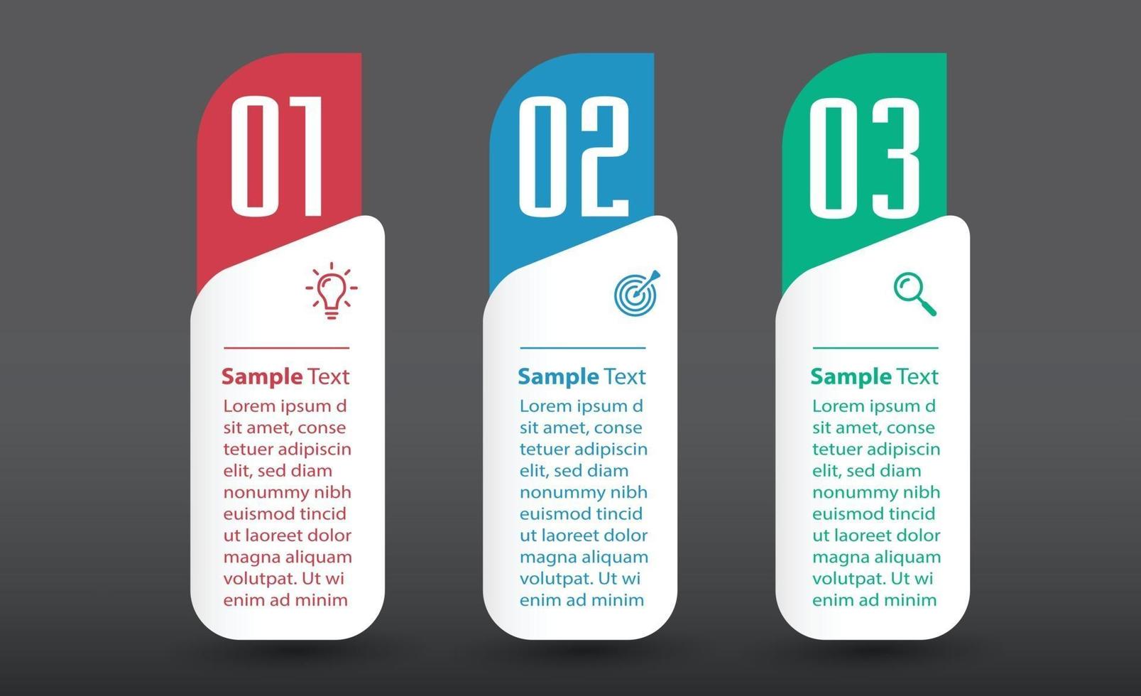 modern text box template banner Infographics vector