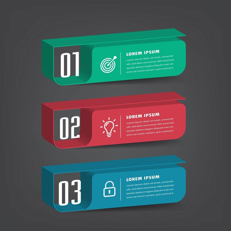 modern text box template banner Infographics vector