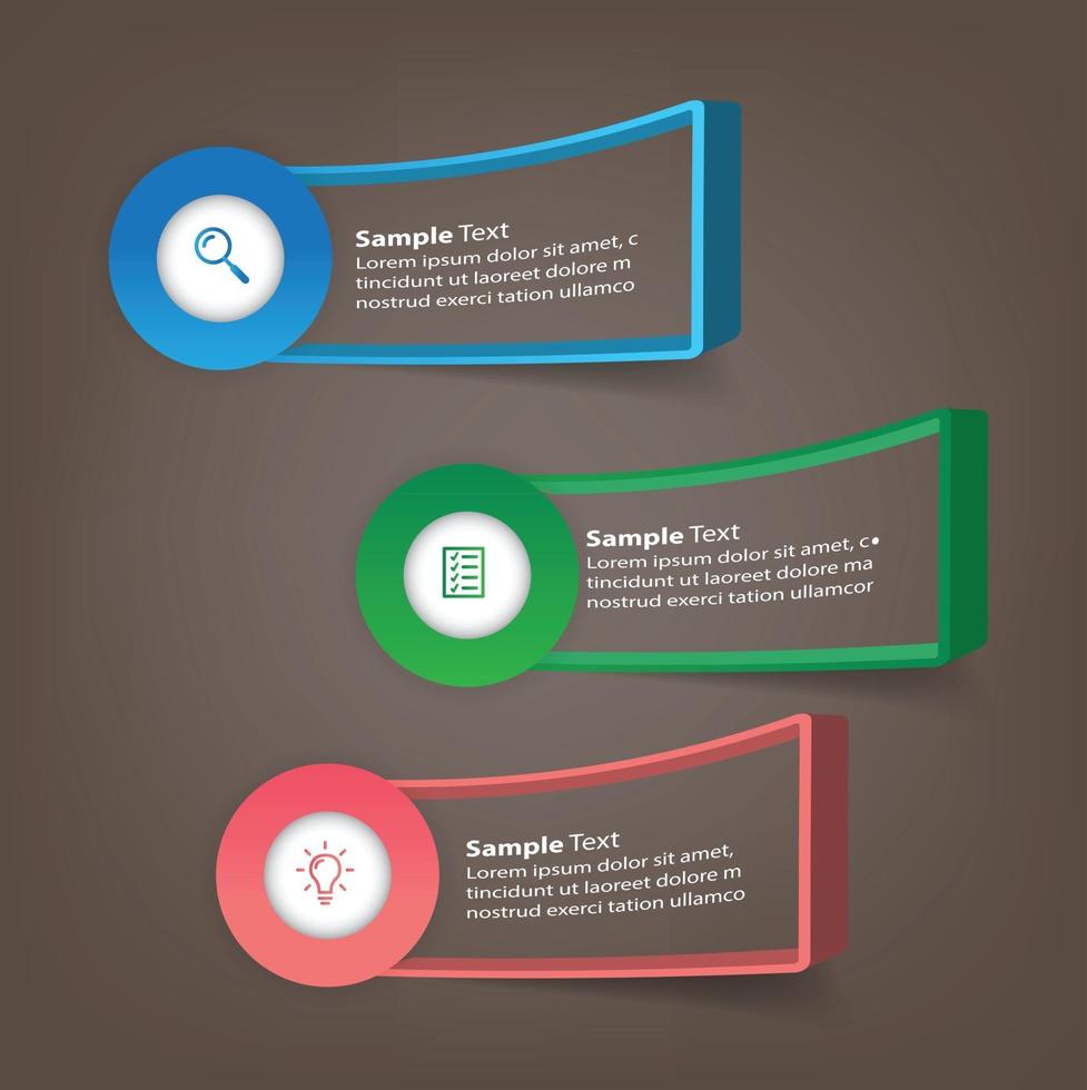 modern text box template banner Infographics vector