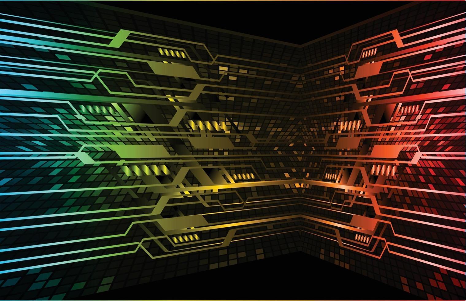 Fondo de concepto de tecnología futura de circuito cibernético vector