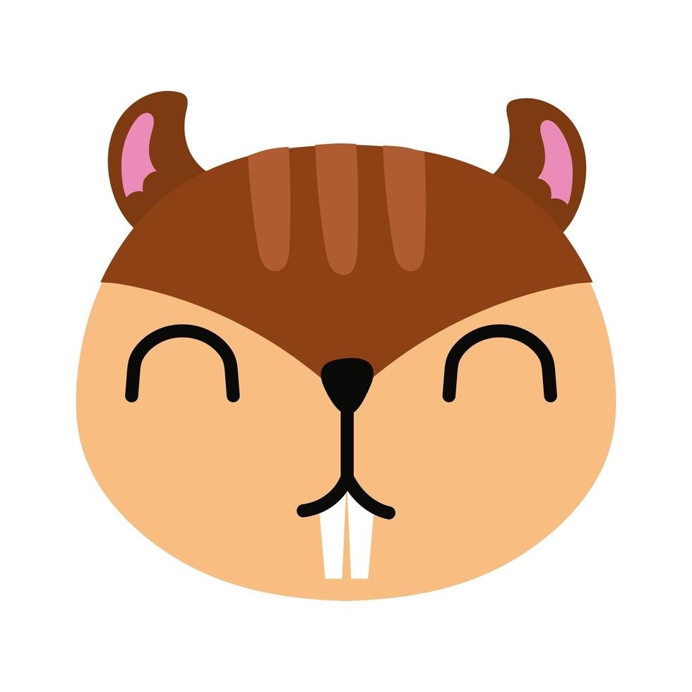 lindo pequeño icono de estilo plano animal ardilla vector