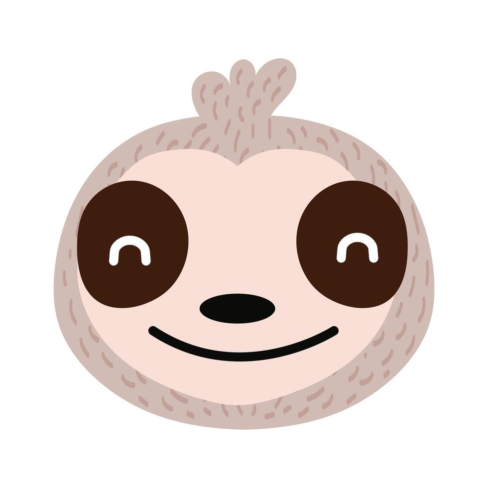 cute slot wild animal flat style icon vector