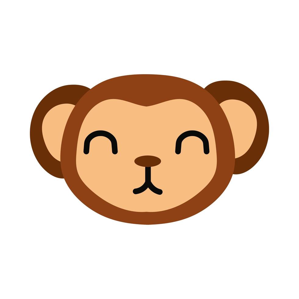 cute little monkey flat style vector