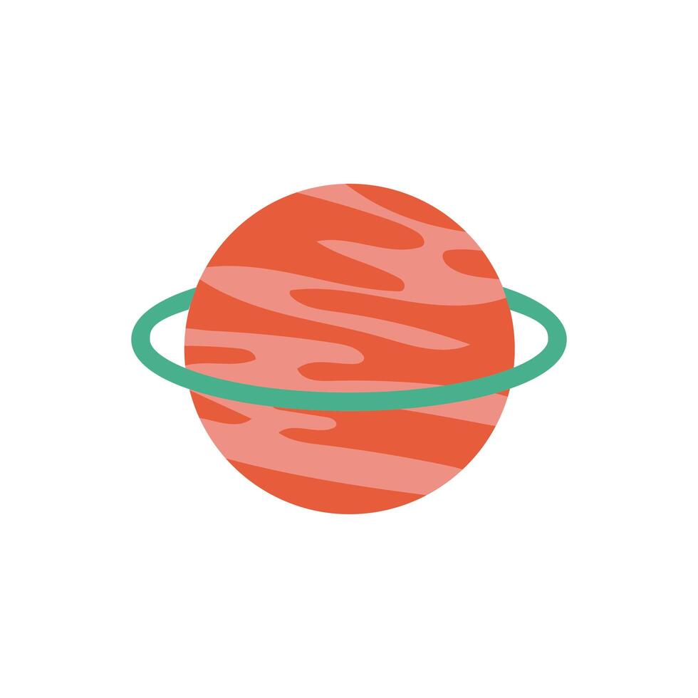 estilo plano del planeta saturno vector