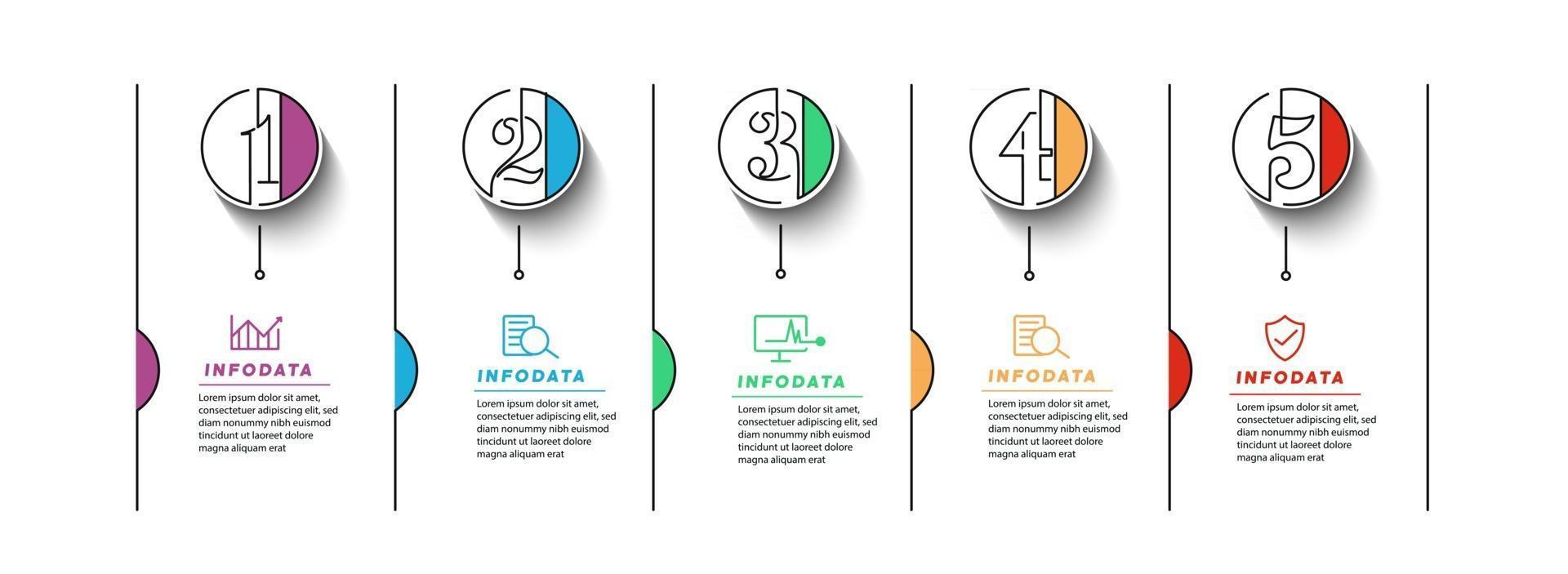 elementos de diseño de infografías de negocios infochart moderno marketing gráfico y gráficos diagramas de barras vector