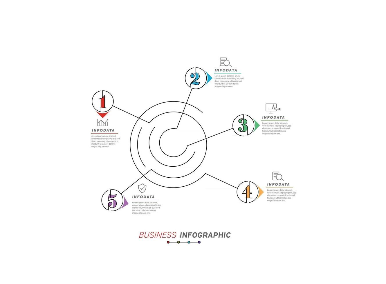 elementos de diseño de infografías de negocios infochart moderno marketing gráfico y gráficos diagramas de barras vector