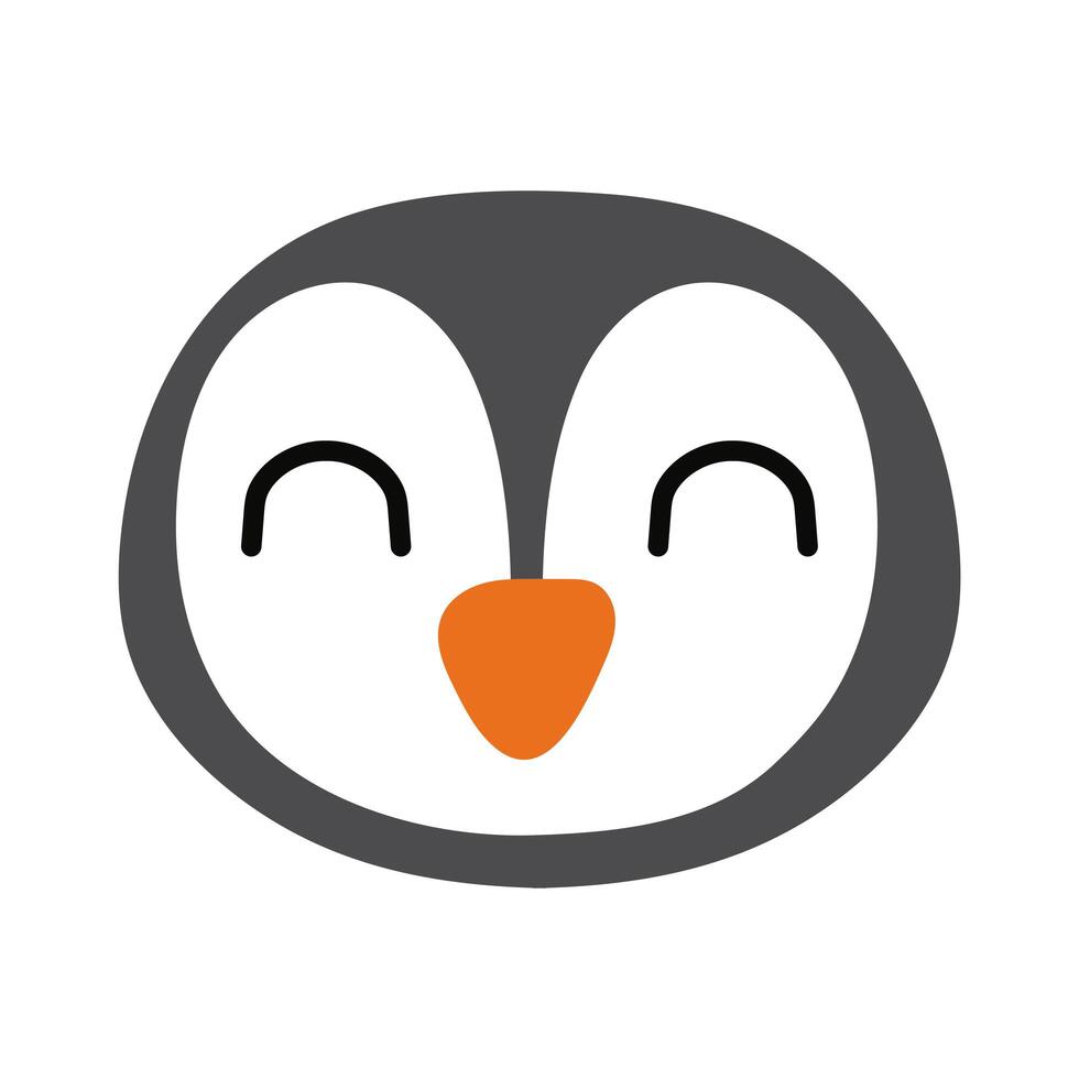 cute little penguin bird flat style vector