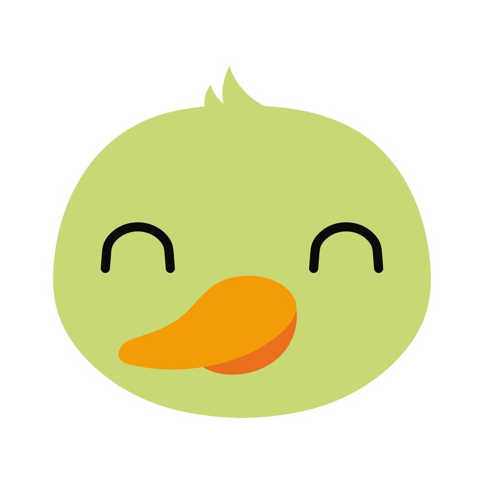 lindo pajarito pato estilo plano vector