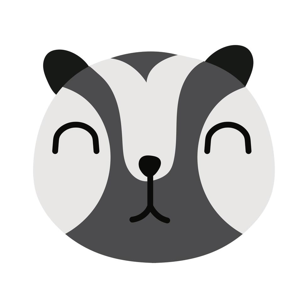 cute little raccoon flat style vector