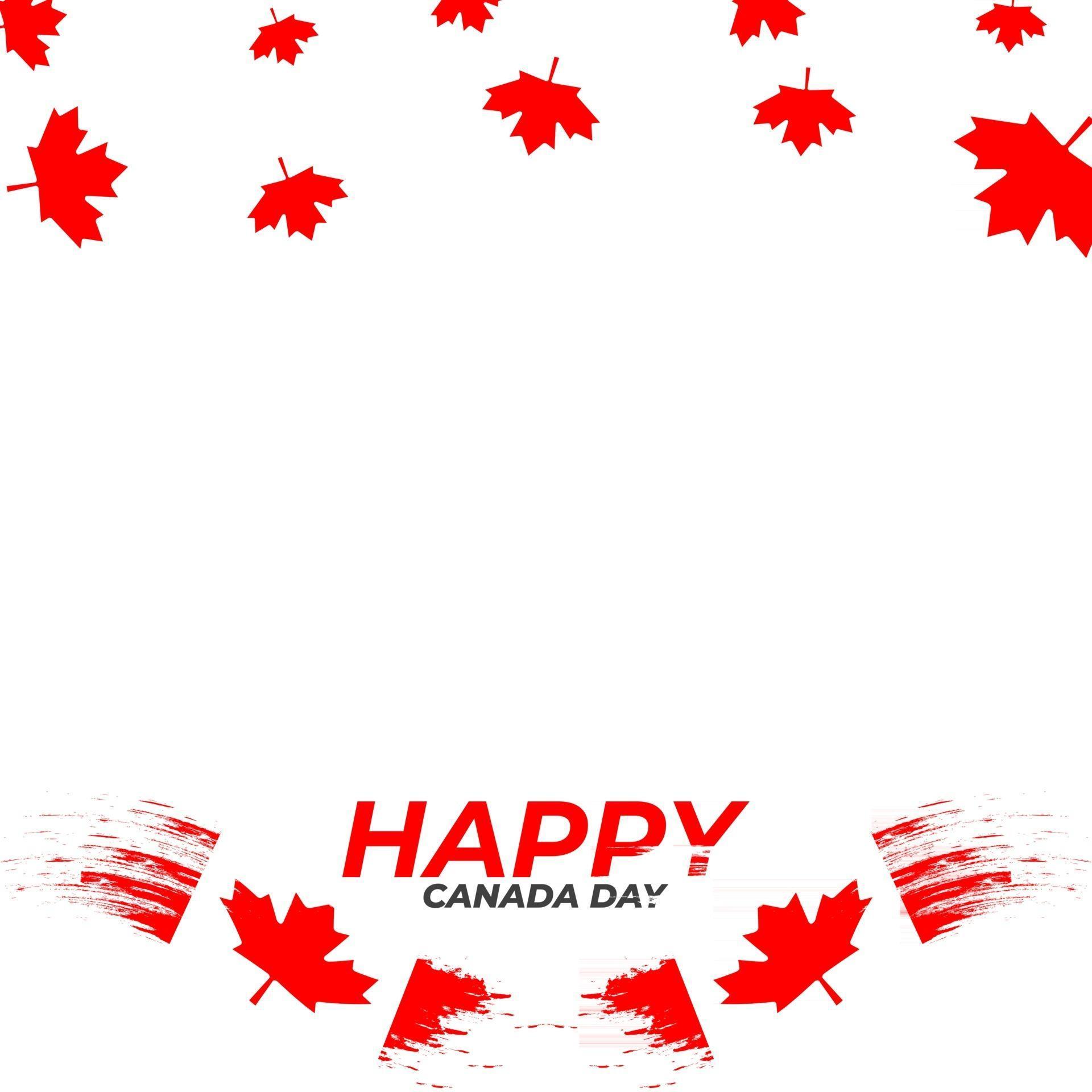 Happy canada day red frame beautiful 2589649 Vector Art at Vecteezy