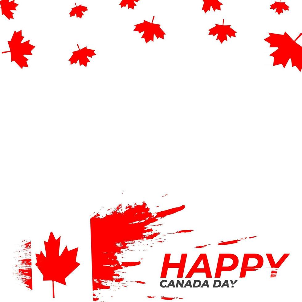 Happy canada day beautiful frame vector