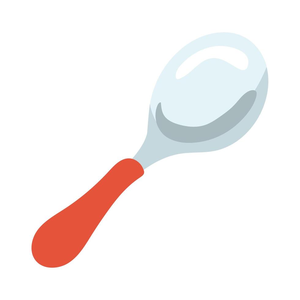 kitchen spoon utensil hand draw style vector