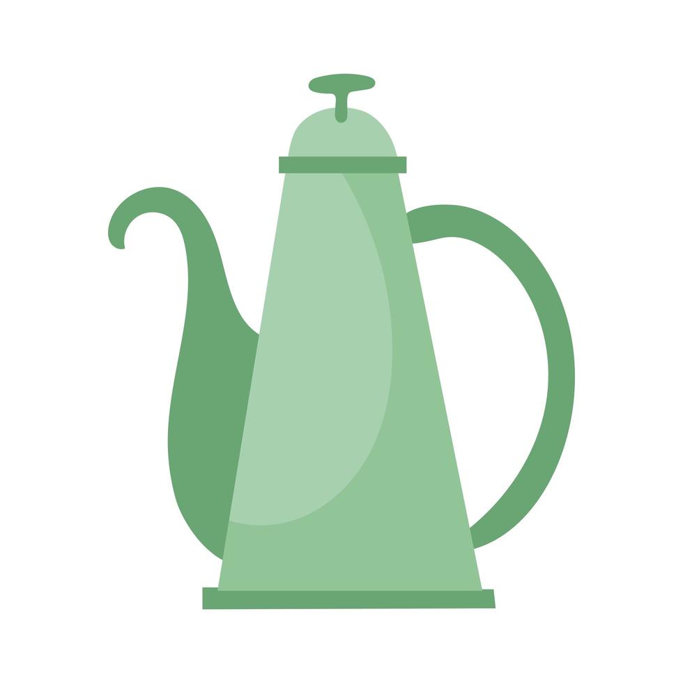 kitchen teapot utensil hand draw style vector