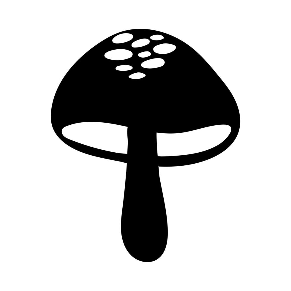 fungus plant silhouette style icon vector