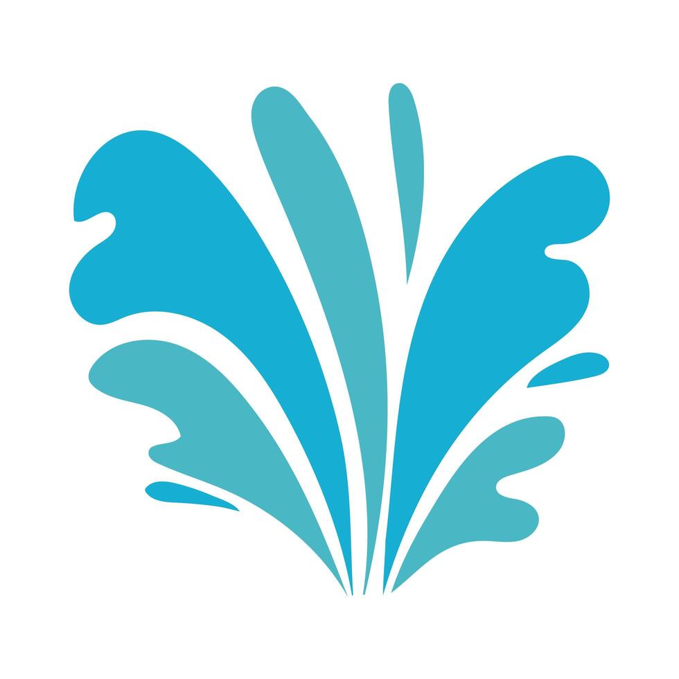 water ocean splash flat style icon vector