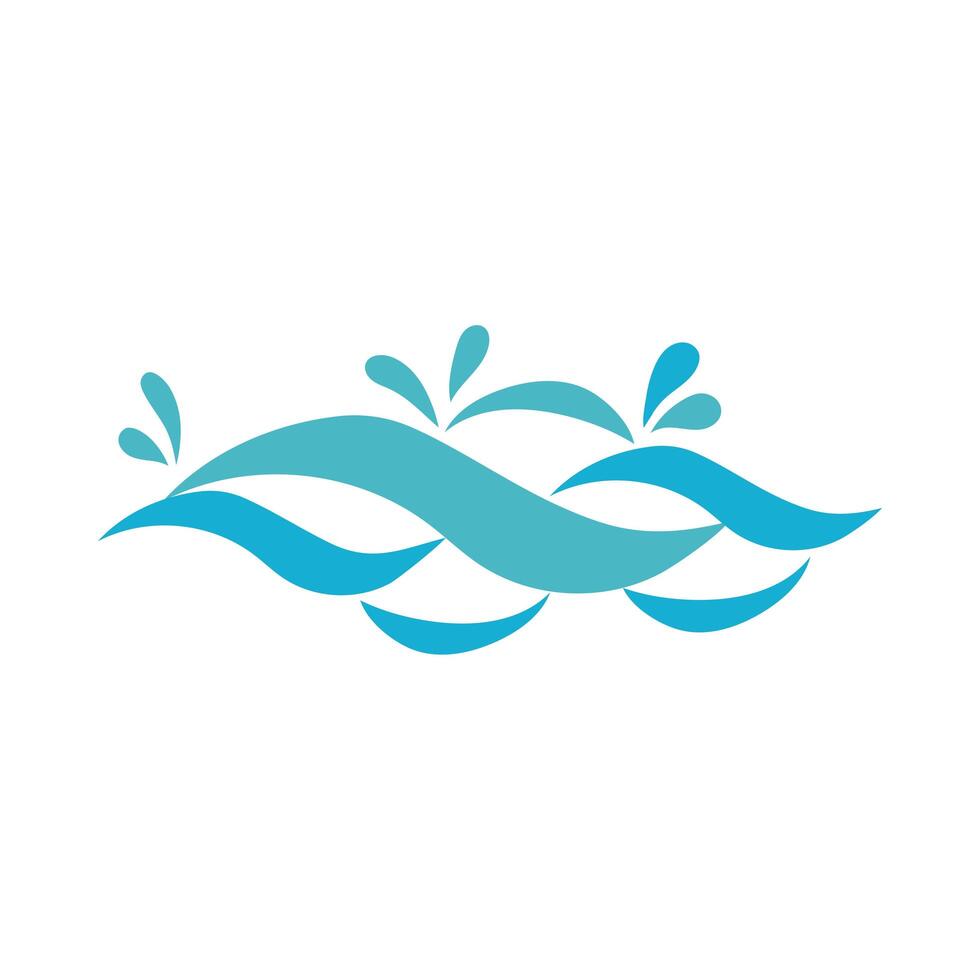 ocean water flat style icon vector