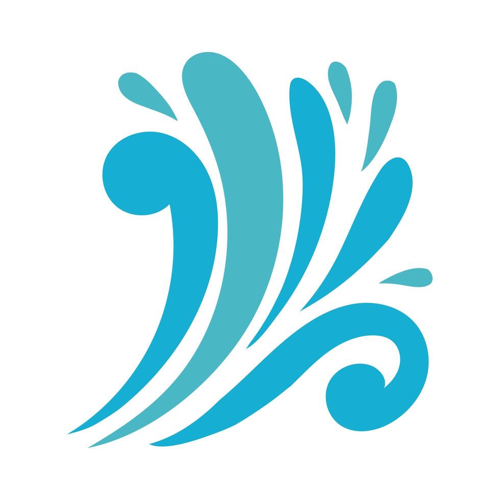 water ocean splash flat style icon vector
