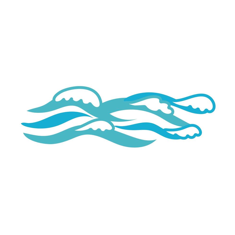 ocean water flat style icon vector