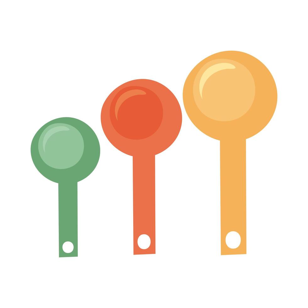 kitchen set pans utensil hand draw style vector