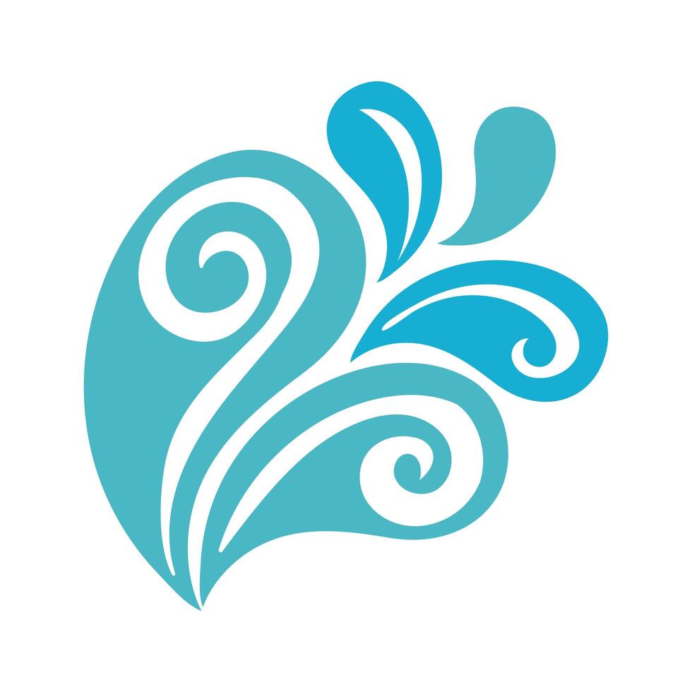 water ocean splash flat style icon vector
