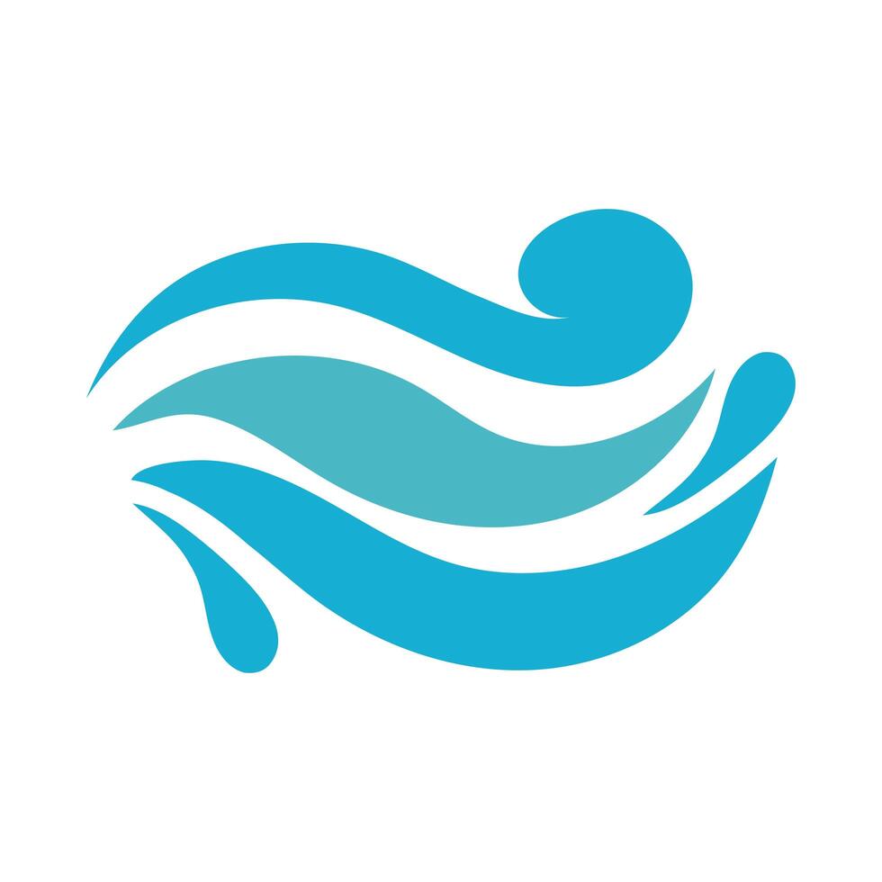 ocean water flat style icon vector