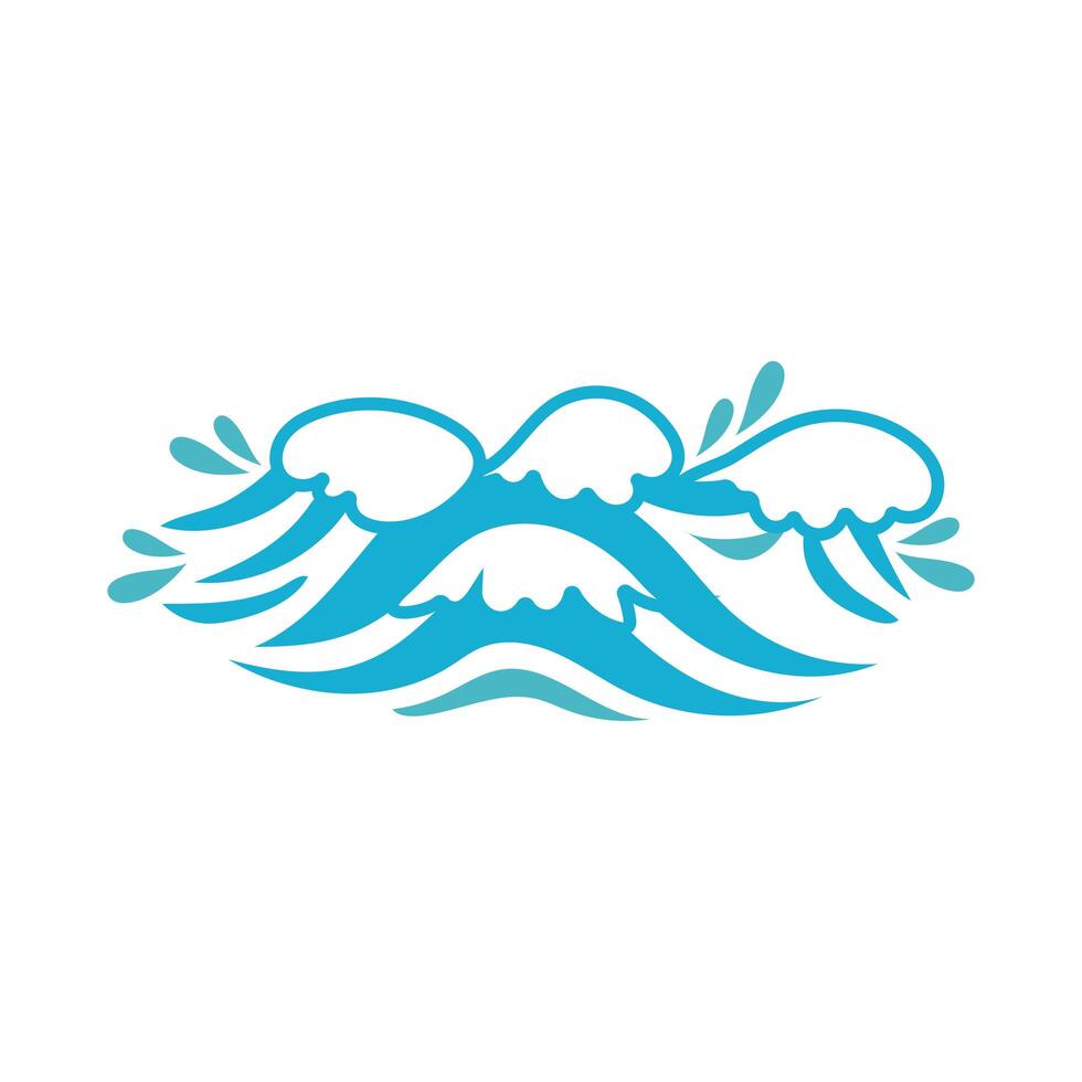 ocean water flat style icon vector