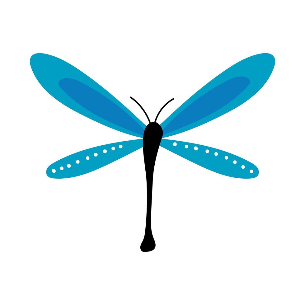 dragon fly insect line style icon vector