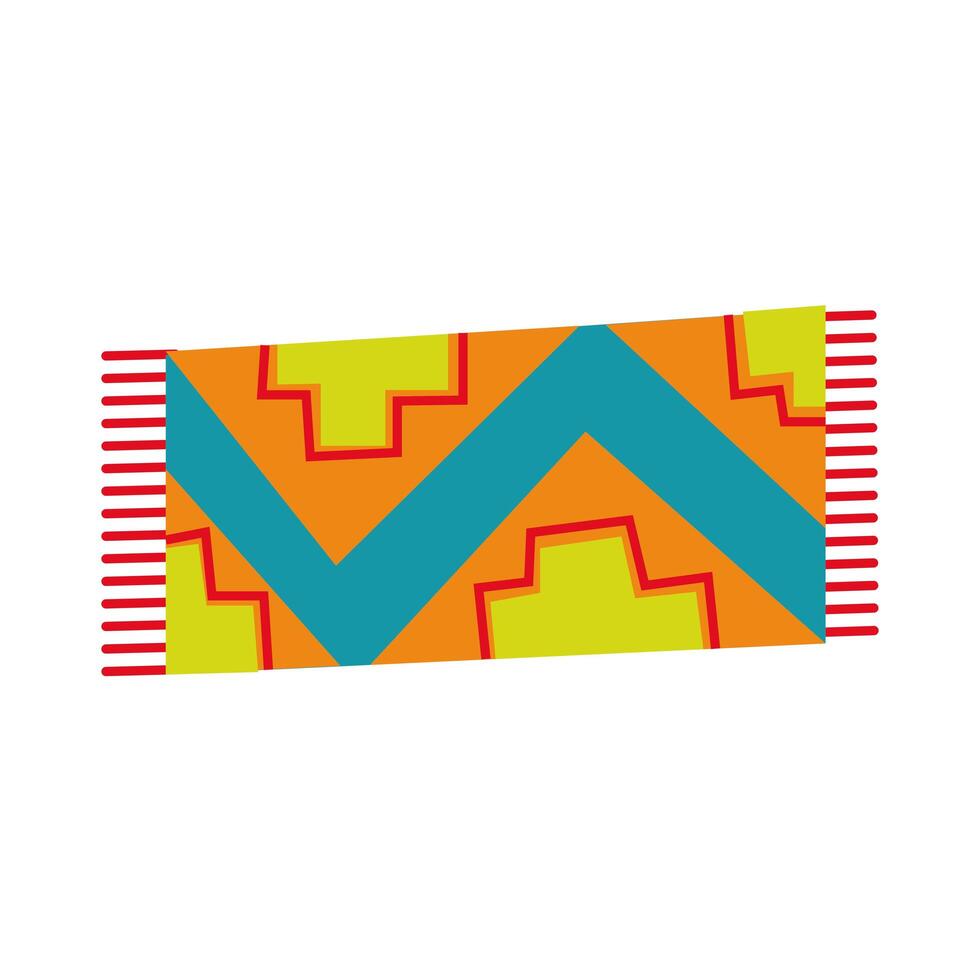 mexican culture rug hand draw style icon vector