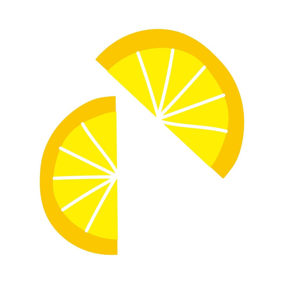 fresh lemon fruit hand draw style vector