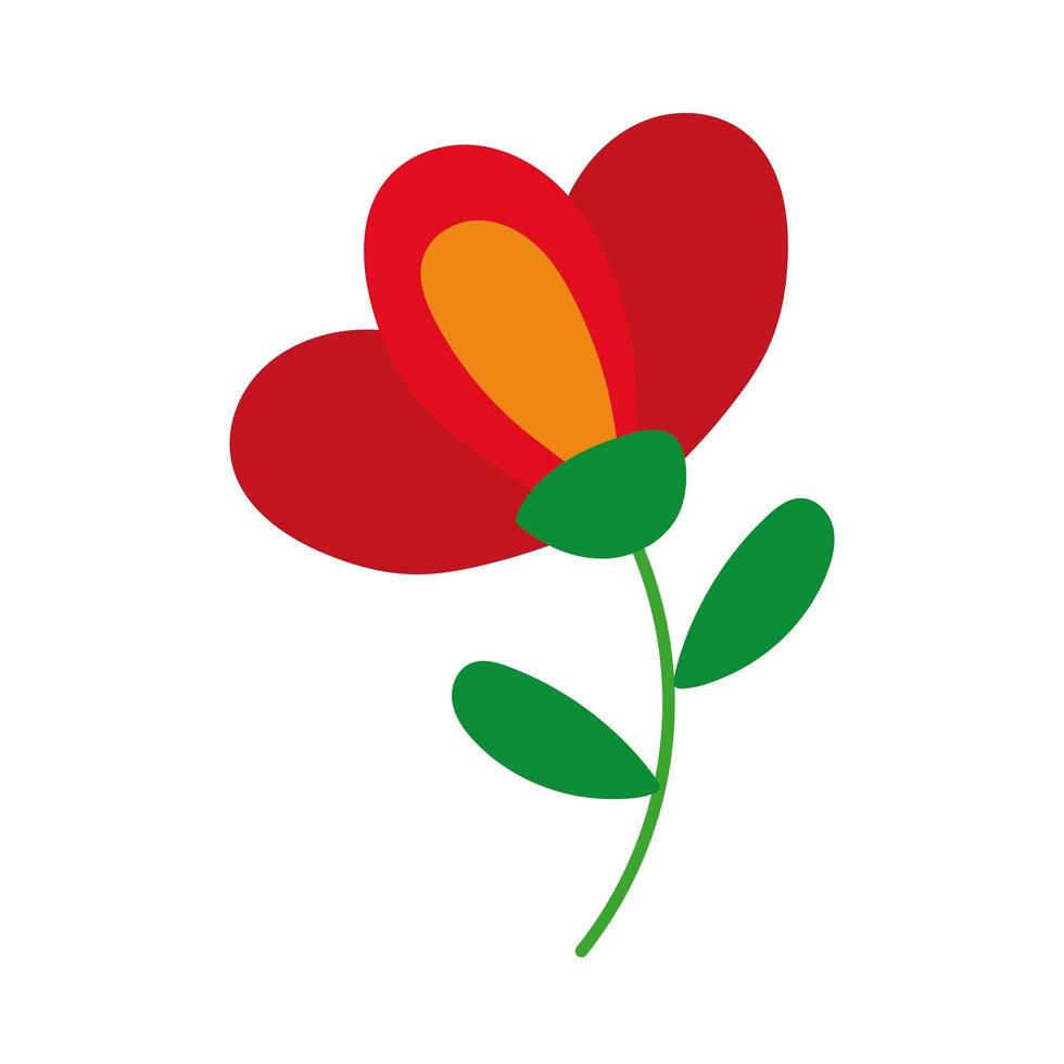 beautiful flower garden hand draw style vector