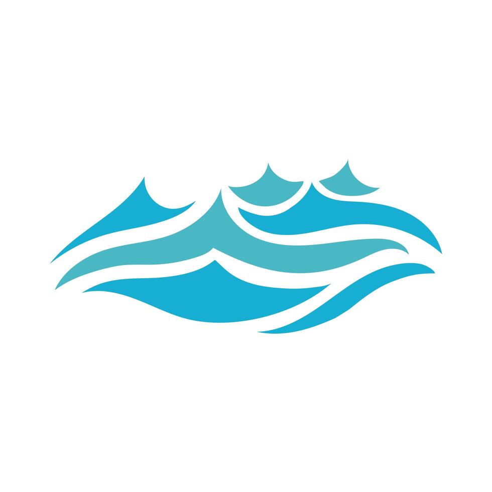 ocean water flat style icon vector