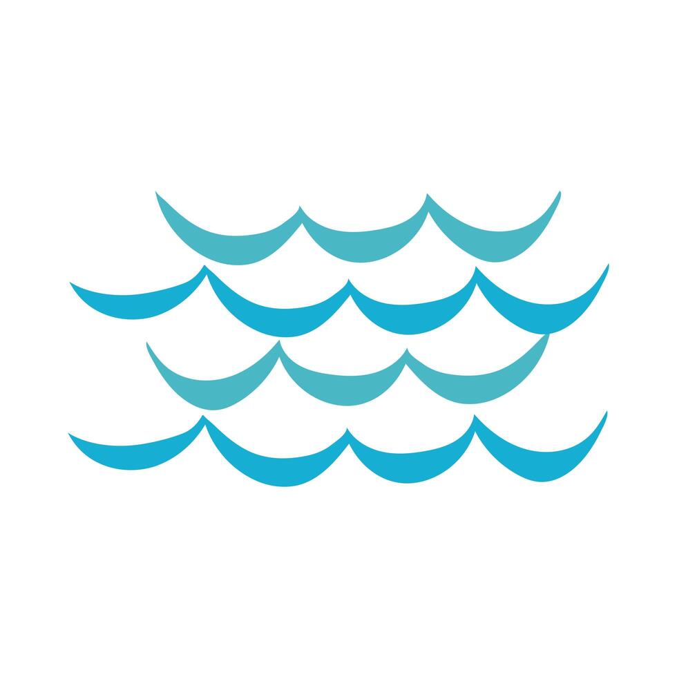 ocean water flat style icon vector