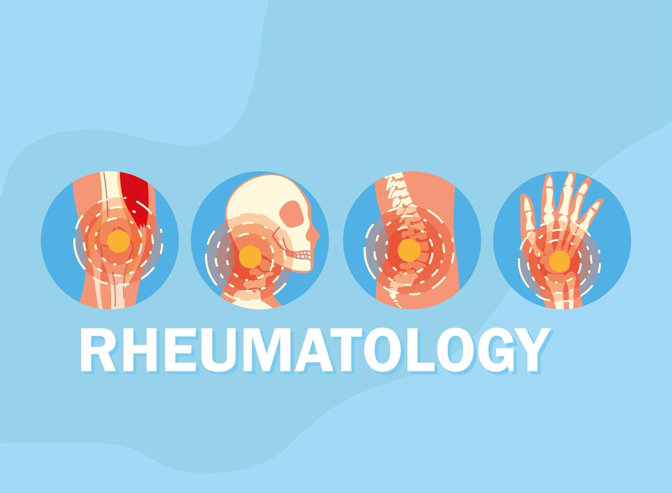 rheumatology icon set vector