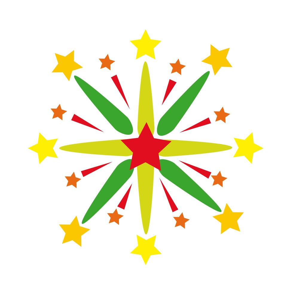 fireworks explosion splash hand draw style vector