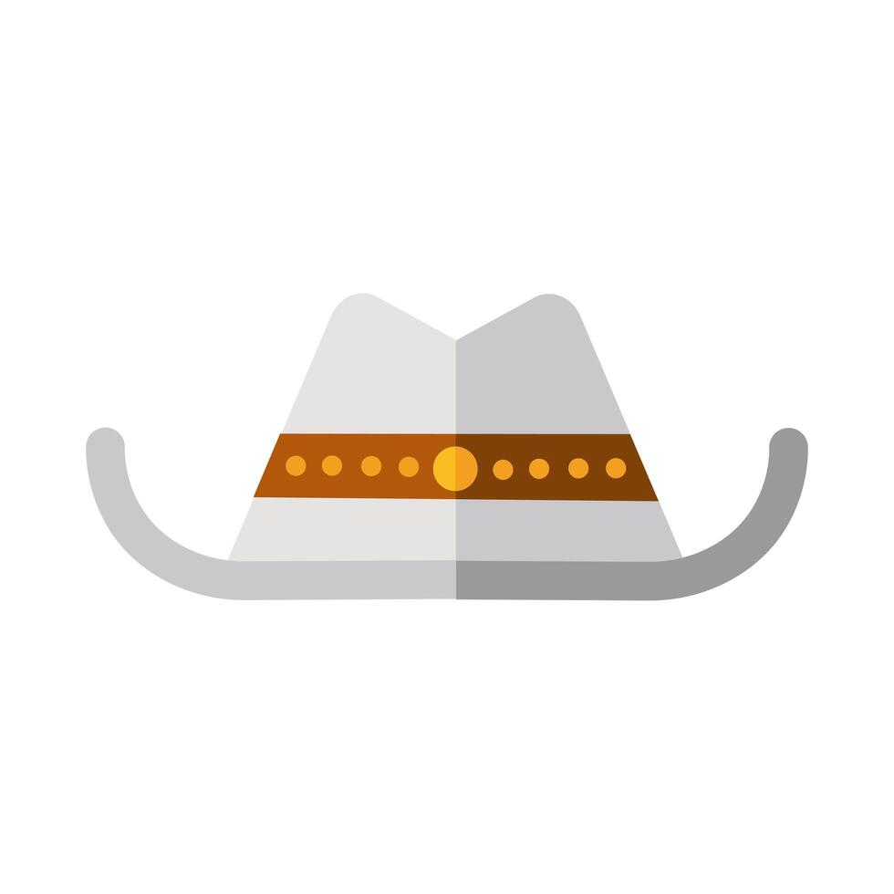 hat cowboy american flat detailed style vector